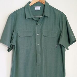 Columbia Sportswear Omni Wick button down short sleeve shirt men's size large